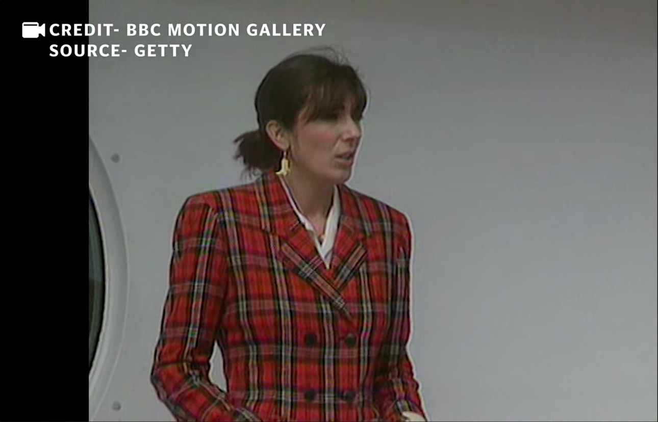 Still frame from the 1991 Ghislaine Maxwell recording